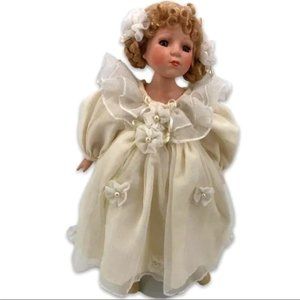 SOLD! Beautiful 18" Bridal Angel Posed Vintage Style Porcelain Doll